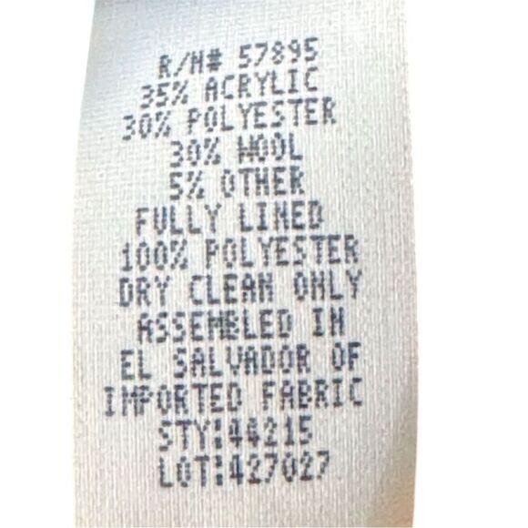 Requirements Vintage Women's Wool Blend Plaid Zip-Up Jacket Brown Size 16 - Picture 10 of 10